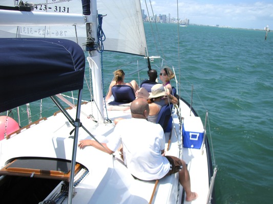 6 pack sailboat for charter in Miami