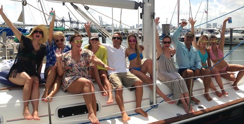 Bachelorette boat trip Miami