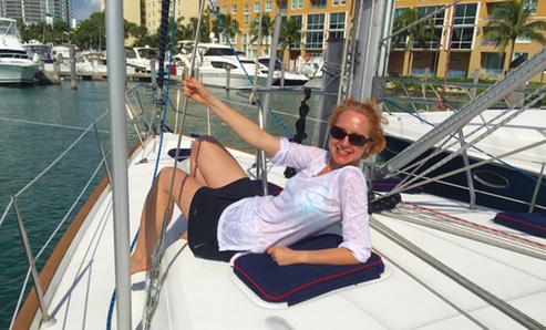 Beneteau sailboat photoshoot Miami Beach