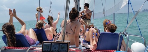 Boat for bachelorette Miami