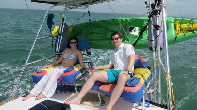 Day sailing trips on Biscayne Bay Miami