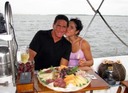 Romantic dinner on a sailboat in Miami