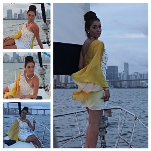 Photoshoot on sailboat Miami